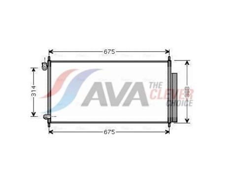 Condenser, air conditioning HD5185D Ava Quality Cooling, Image 2