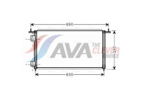 Condenser, air conditioning HD5210 Ava Quality Cooling