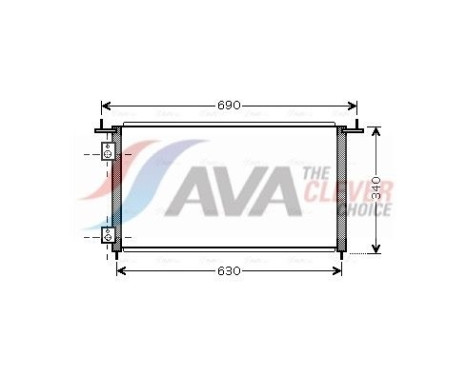 Condenser, air conditioning HD5210 Ava Quality Cooling