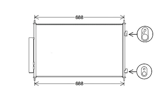 Condenser, air conditioning HD5317D Ava Quality Cooling