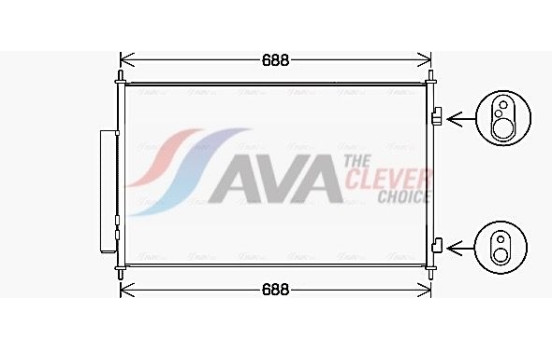 Condenser, air conditioning HD5317D Ava Quality Cooling, Image 2
