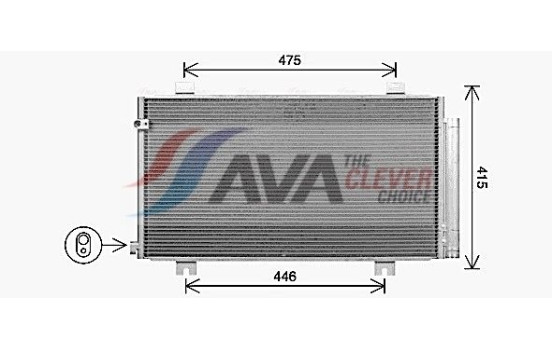 Condenser, air conditioning HD5325D Ava Quality Cooling