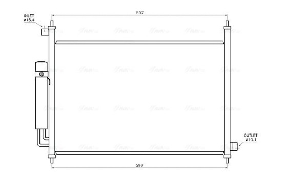 Condenser, air conditioning HD5338D Ava Quality Cooling