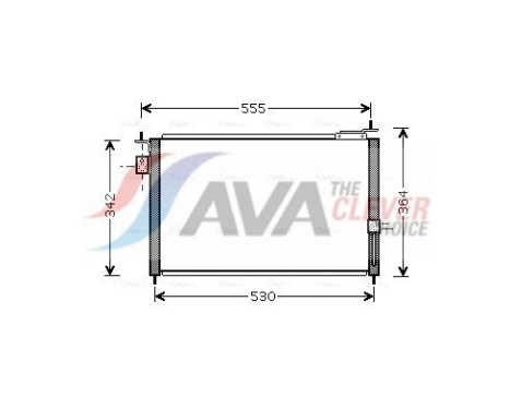 Condenser, air conditioning HDA5209 Ava Quality Cooling