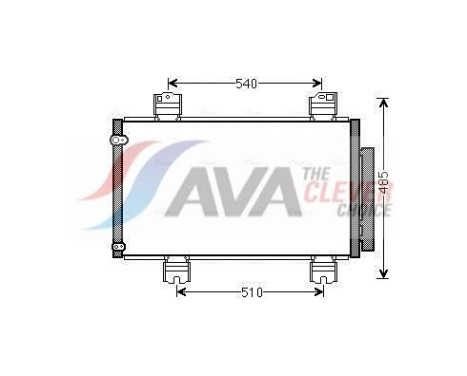 Condenser, air conditioning HDA5236D Ava Quality Cooling