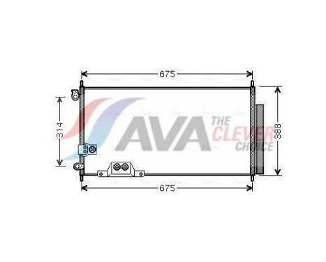 Condenser, air conditioning HDA5239D Ava Quality Cooling