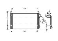 Condenser, air conditioning HY5071D Ava Quality Cooling