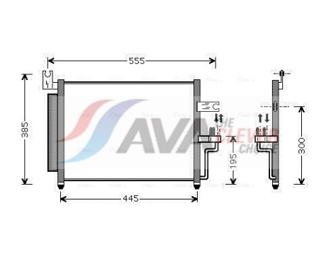 Condenser, air conditioning HY5081D Ava Quality Cooling