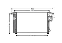 Condenser, air conditioning HY5176D Ava Quality Cooling