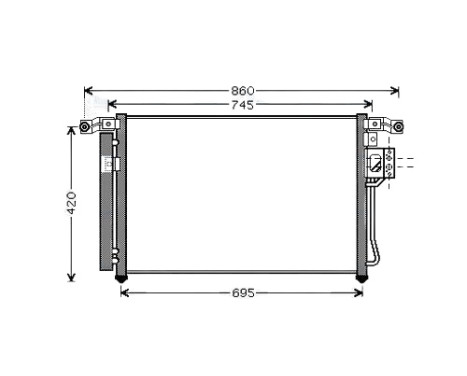 Condenser, air conditioning HY5176D Ava Quality Cooling