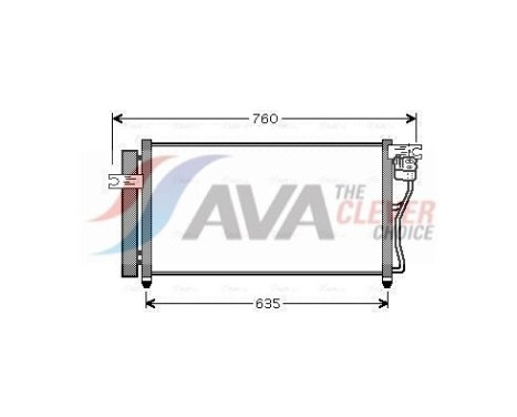 Condenser, air conditioning HY5178D Ava Quality Cooling, Image 2