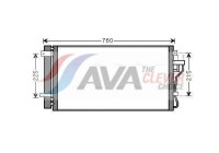 Condenser, air conditioning HY5190D Ava Quality Cooling