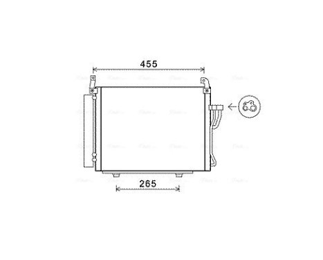 Condenser, air conditioning HY5245D Ava Quality Cooling, Image 2