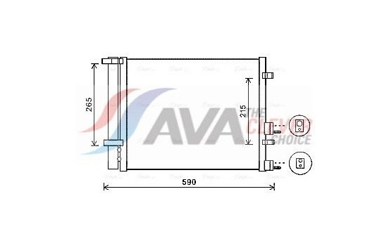Condenser, air conditioning HY5249D Ava Quality Cooling