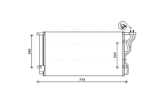 Condenser, air conditioning HY5298D Ava Quality Cooling