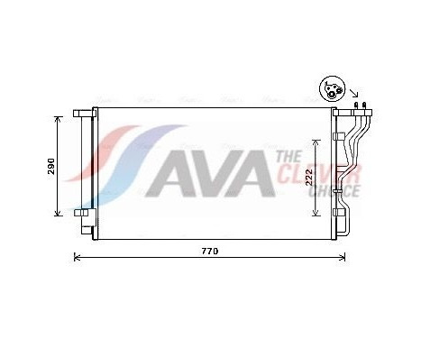 Condenser, air conditioning HY5298D Ava Quality Cooling