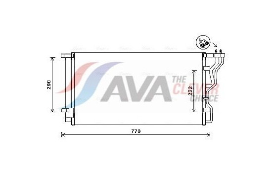 Condenser, air conditioning HY5298D Ava Quality Cooling