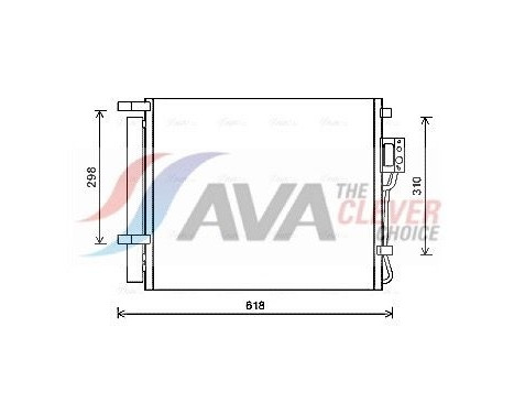 Condenser, air conditioning HY5310D Ava Quality Cooling