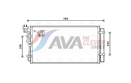 Condenser, air conditioning HY5316D Ava Quality Cooling