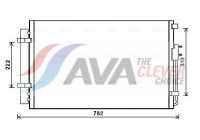 Condenser, air conditioning HY5344D Ava Quality Cooling