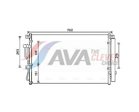 Condenser, air conditioning HY5345D Ava Quality Cooling