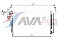 Condenser, air conditioning HY5347D Ava Quality Cooling