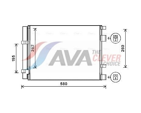 Condenser, air conditioning HY5396D Ava Quality Cooling