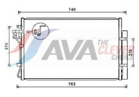 Condenser, air conditioning HY5432D Ava Quality Cooling