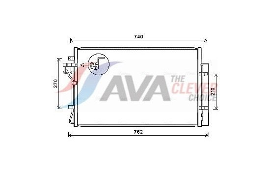 Condenser, air conditioning HY5432D Ava Quality Cooling