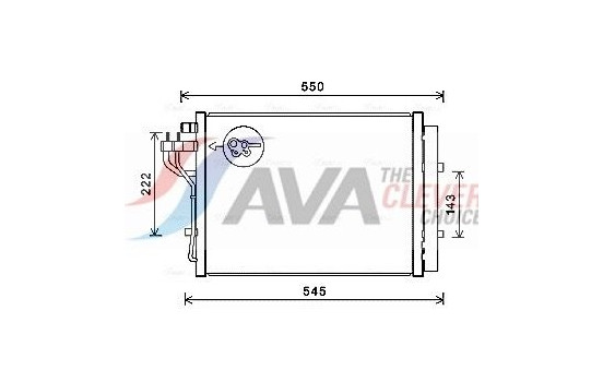 Condenser, air conditioning HY5445D Ava Quality Cooling, Image 2