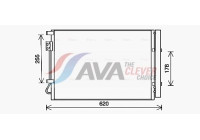 Condenser, air conditioning HY5448D Ava Quality Cooling