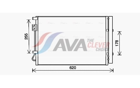 Condenser, air conditioning HY5448D Ava Quality Cooling