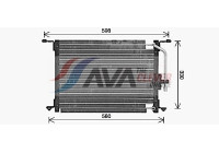 Condenser, air conditioning HY5582 Ava Quality Cooling
