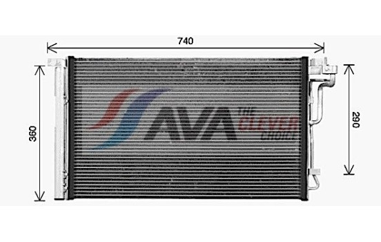 Condenser, air conditioning HY5598D Ava Quality Cooling