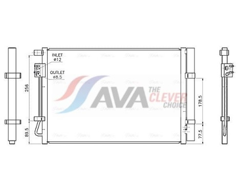 Condenser, air conditioning HY5602D Ava Quality Cooling