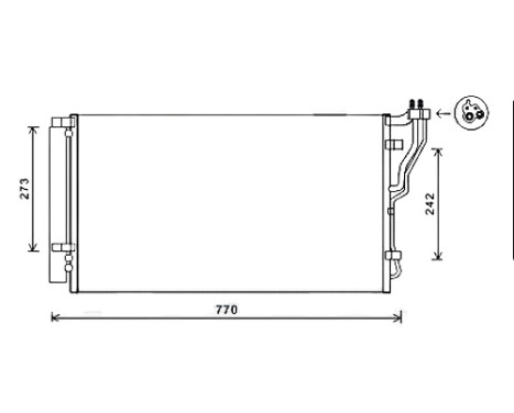 Condenser, air conditioning HYA5246D Ava Quality Cooling