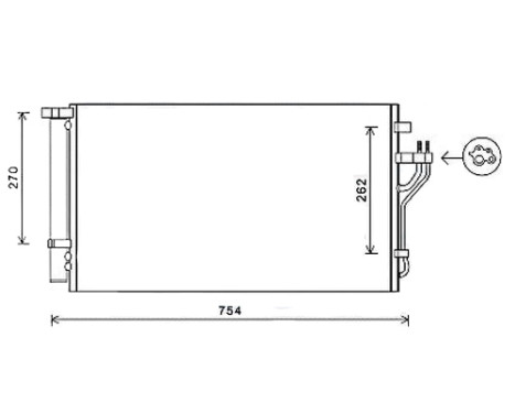 Condenser, air conditioning HYA5279D Ava Quality Cooling