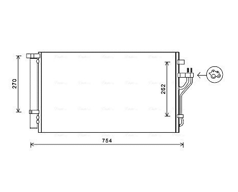 Condenser, air conditioning HYA5279D Ava Quality Cooling, Image 2