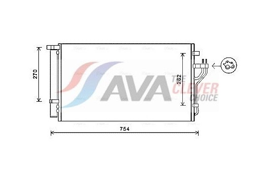 Condenser, air conditioning HYA5279D Ava Quality Cooling, Image 2