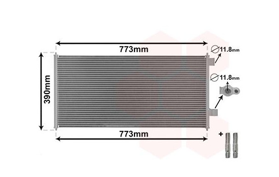 Condenser, air conditioning *** IR PLUS *** 18005361 International Radiators Plus, Image 2