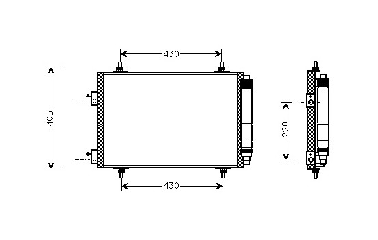 Condenser, air conditioning *** IR PLUS *** 40005209 International Radiators Plus