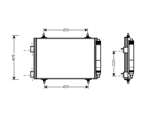 Condenser, air conditioning *** IR PLUS *** 40005215 International Radiators Plus