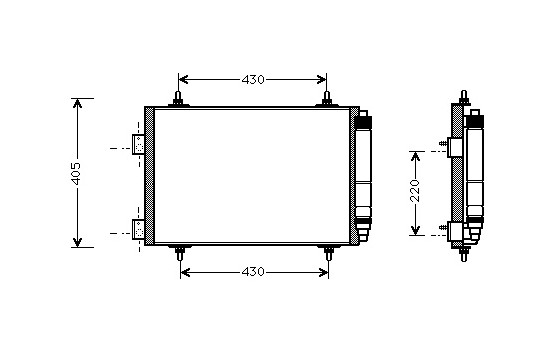 Condenser, air conditioning *** IR PLUS *** 40005215 International Radiators Plus