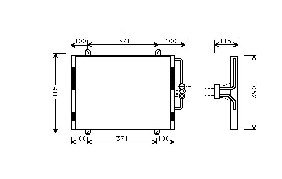 Condenser, air conditioning *** IR PLUS *** 43005201 International Radiators Plus