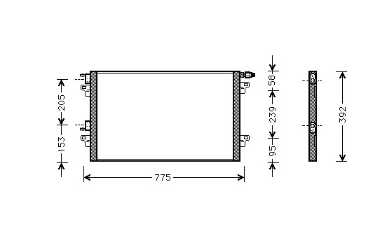 Condenser, air conditioning *** IR PLUS *** 43005280 International Radiators Plus