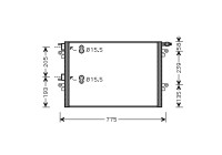Condenser, air conditioning *** IR PLUS *** 43005382 International Radiators Plus