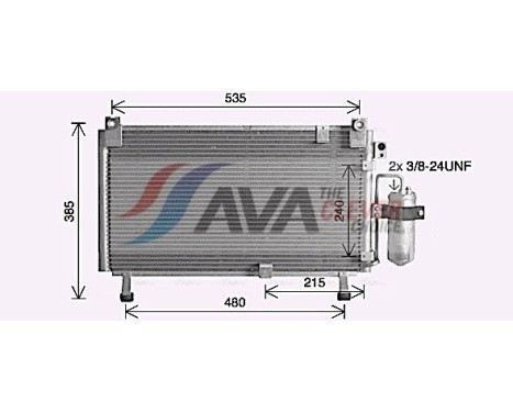 Condenser, air conditioning IS5032D Ava Quality Cooling