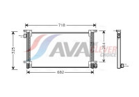 Condenser, air conditioning IVA5044 Ava Quality Cooling