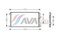 Condenser, air conditioning IVA5058 Ava Quality Cooling
