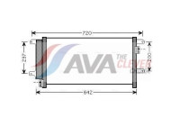 Condenser, air conditioning IVA5089D Ava Quality Cooling